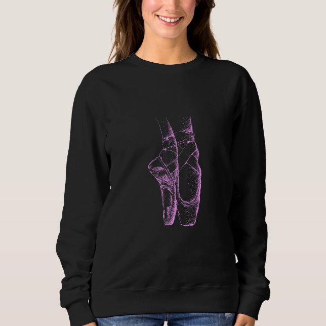 Pink Ballet Dance Slippers Sweatshirt (Vorderseite)