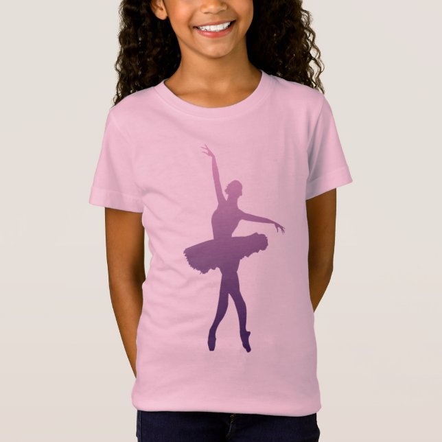 Pink Ballet Kids Girls Tshirt (Vorderseite)