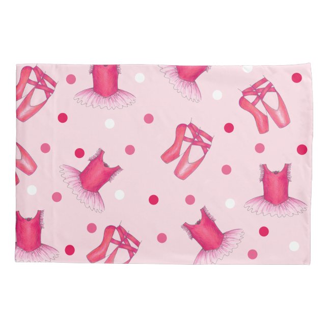 Pink Ballet Pointe Shows Tutu Ballerina Tanz Kissenbezug (Rückseite)