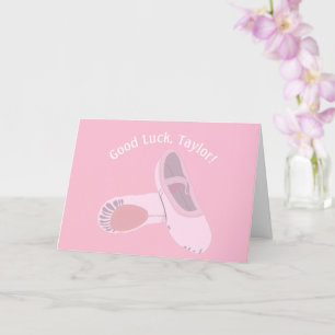 Pink Ballet Shoes Dance Erwägungsgrund Viel Glück Karte