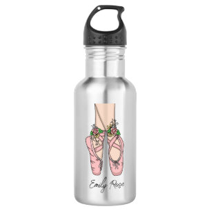 Pink Ballet Shoes Personalisiert Edelstahlflasche