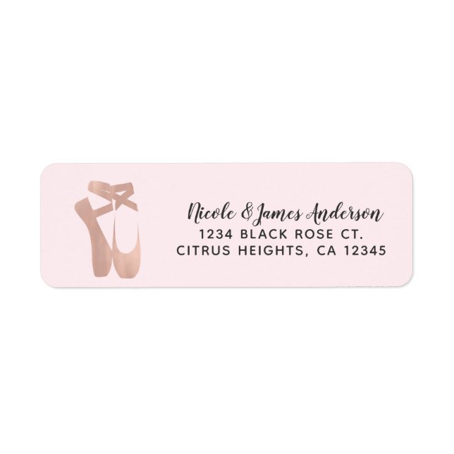 Pink Ballet Slippers Ballerina Rose Gold Dance (Vorne)