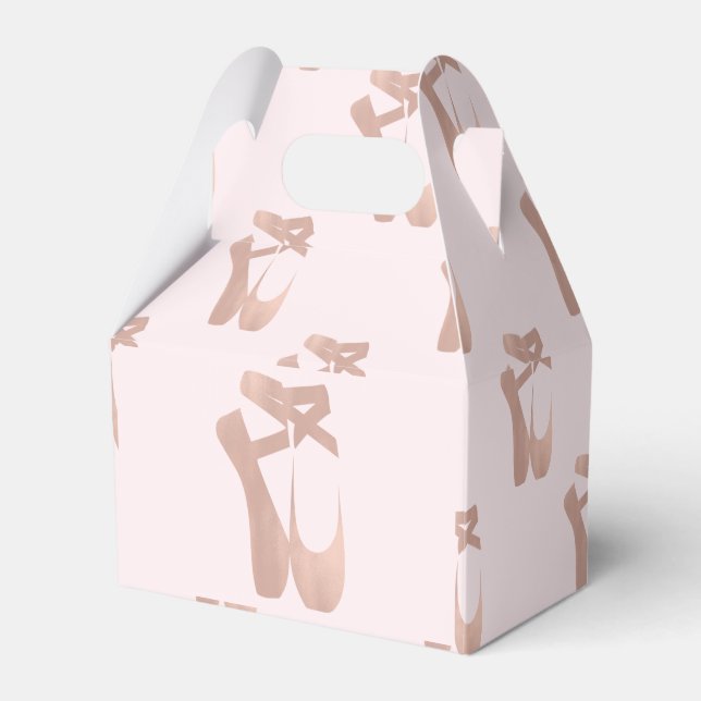 Pink Ballet Slippers Ballerina Rose Gold Party Geschenkschachtel (Vorderseite)