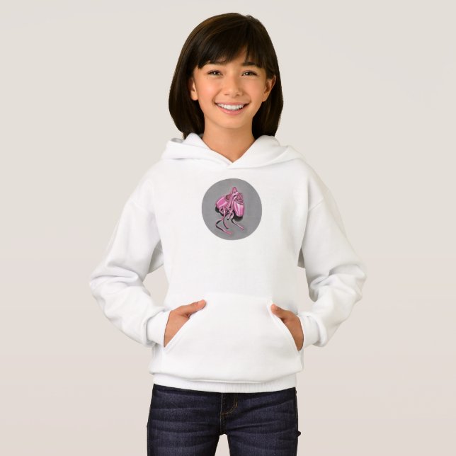 Pink Ballet Slippers Hoodie (Vorne ganz)