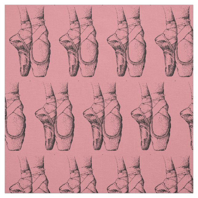 Pink Ballet Slippers Stoff (Muster)