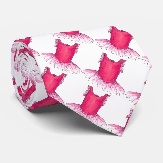 Pink Ballet Tanzlehrer Tutu Erwägung Tänzer Krawat Krawatte (Gerollt)