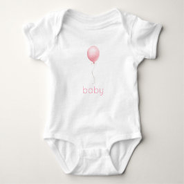 Pink Balloon Baby Strampler