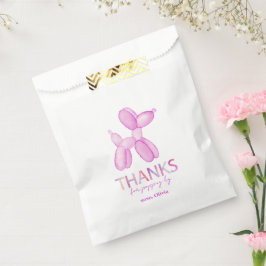 Pink Balloon Dog Birthday Gefallen Beutel Geschenktütchen