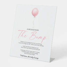 Pink Balloon eine Meldung aus dem Bump Sockelschild