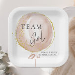 Pink Balloon Geneal Reveal Team Girl Pappteller<br><div class="desc">Entdecken Sie die Überraschung: Genießen Sie die Babydusche mit Pink und Blue Balloon und laden Sie ein und entdecken Sie die Kollektion von Dekor. Die zauberhaften Einladungen, die Beschilderung und die Dekoration des Set sind mit skurrilen Schriftart und zarten Goldflecken geschmückt und bieten die Bühne für ein zauberhaftes Fest. Lass,...</div>