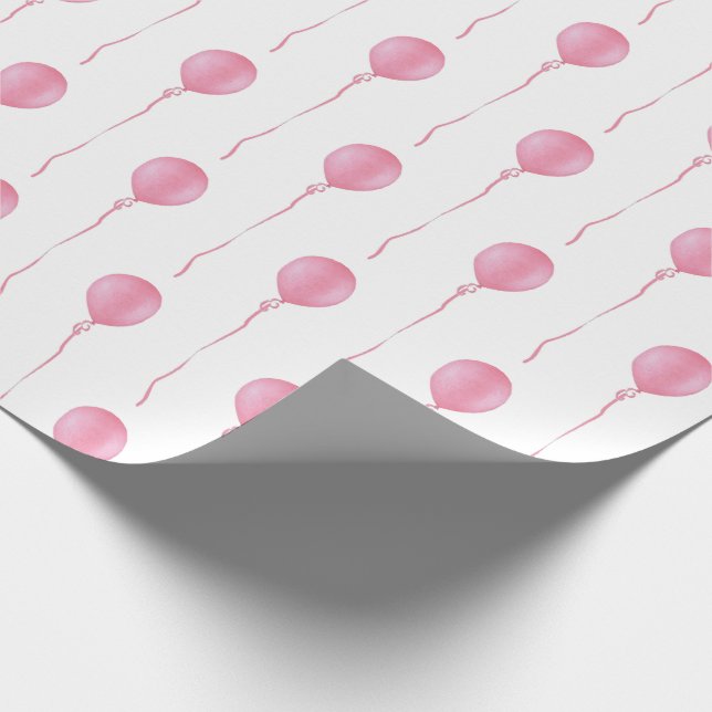 Pink balloon Gift Wrapping Paper - Cadeaupapier.  Geschenkpapier (Ecke)