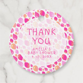 Pink Balloon Pattern Baby Girl Baby Dusche Geschenkanhänger