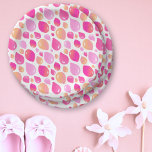 Pink Balloon Pattern Baby Girl Baby Dusche Pappteller<br><div class="desc">Pink Balloon Pattern Baby Girl Shower Party Teller. Niedliches rosa und gelbes Ballonmuster.</div>