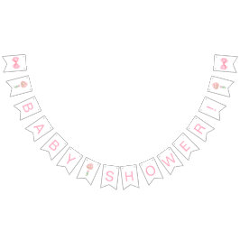 Pink Balloons Babydusche Wimpelkette