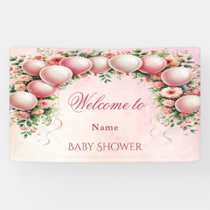 Pink Balloons Banner