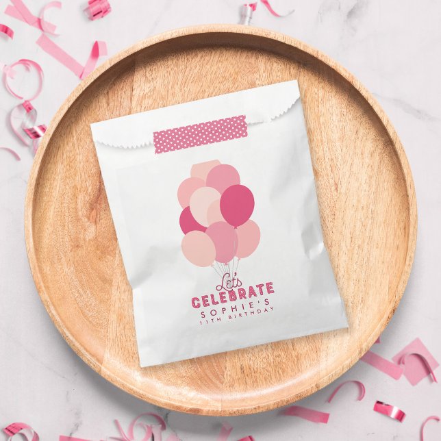 Pink Balloons Feiern wir jedes Alter zum Geburtsta Geschenktütchen (Von Creator hochgeladen)