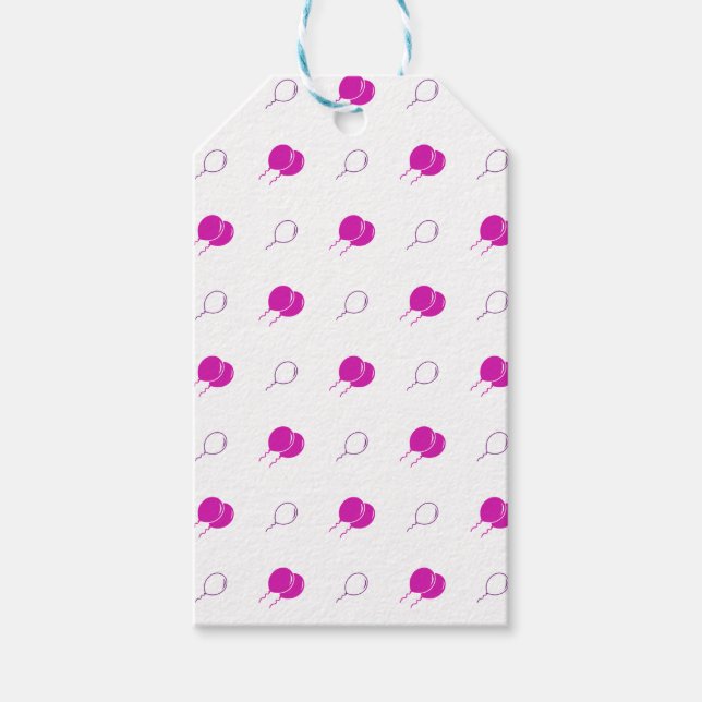 Pink Balloons Geschenk-Tag Geschenkanhänger (Vorderseite)