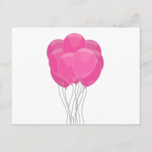 Pink Balloons Postkarte