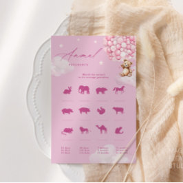 Pink Balloons Teddy Bear Animal Pregning Game
