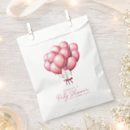 Pink Balloons Watercolor Girl Babydusche Geschenktütchen