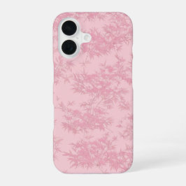 Pink Bamboo Leaf Japanese Modern Phone Case iPhone 16 Hülle