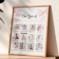 Pink-Band-Monatliches-Foto-Board-Geburtstag