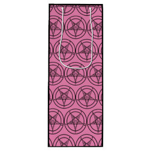 Pink Baphomet Pentagram Satanic Geschenktüte Für Weinflaschen