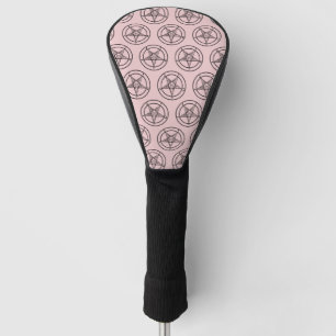 Pink Baphomet Pentagramm Golf Headcover
