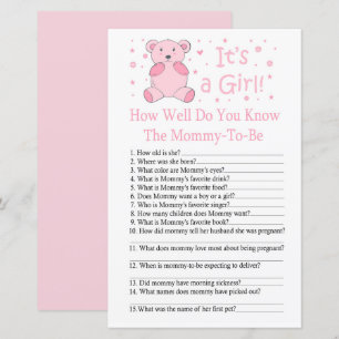 Pink Bär Wie gut kennen Sie das Baby-Duschspiel?