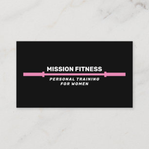 Pink Barbell Fitness Personal Trainer Business B Visitenkarte