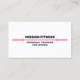 Pink Barbell Fitness Personal Trainer Business B Visitenkarte