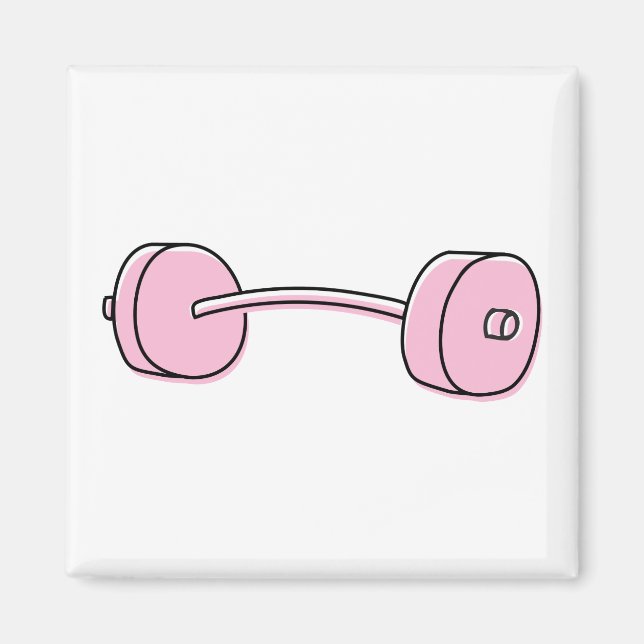 Pink Barbell Magnet (Vorne)