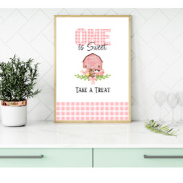 Pink Barnyard Birthday Leckerei Poster