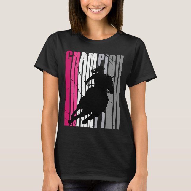 Pink Barrel Racing Champion South Womens Farm F T-Shirt (Vorderseite)