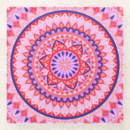 Pink Base Mandala Glasuntersetzer
