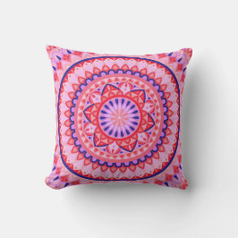 Pink Base Mandala Throw Kissen