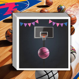 Pink Basketball Baby Dusche Party Serviette