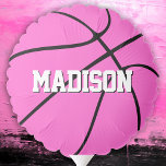 Pink Basketball Player oder Team Name Sports Party Ballon<br><div class="desc">Pink Basketball Player oder Team Name Sports Party Ballon: Machen Sie Ihren eigenen niedlichen, personalisierten rosa Basketball Party Ballon! Es ist die perfekte Dekoration für Basketball-Partys, Bankette und andere besondere Events. Es wäre auch eine großartige Dekoration für das Brustkrebs Bewusstsein Basketballspiel oder Turnier Ihres Teams. Geben Sie einfach Ihren eigenen...</div>