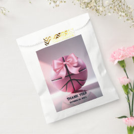 Pink Basketball Ribbon Bow Ball Baby Dusche Geschenktütchen