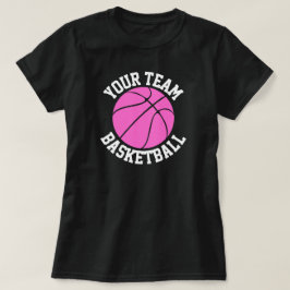 Pink Basketball Team, Player & Jersey Nummer T-Shi T-Shirt