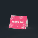 Pink Bat Mitzvah Sternexplosion Fettschrift Typ Co Dankeskarte<br><div class="desc">Vergewissern Sie sich, dass Ihr Lieblings-Bat Mitzvah ihre Wertschätzung für alle, die ihre Meilenstein-Veranstaltung unterstützt! Schicken Sie diese lustige, trendy, groovy, personalisiert gefaltet danke Karte! Retro heißen rosa und korallen Blume Sternexplosionen mit Sternen von David, sowie kühn modernen gelben heiß rosa Sans Serif Typografie, überlagern einen sauberen, weißen Hintergrund. Öffnen...</div>