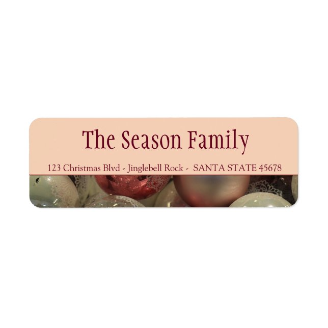 Pink baubles Christmas address (Vorne)