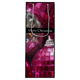 Pink Baubles Merina Weihnachtsgeschenk Wein schwar Geschenktüte Für Weinflaschen