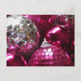 Pink Baubles Postkarte