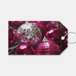 Pink Baubles Text Geschenktipps schwarz Geschenkanhänger