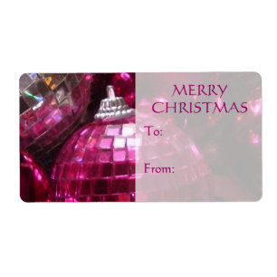 Pink Baubles 'To.. Von' Geschenketikett rosa Text