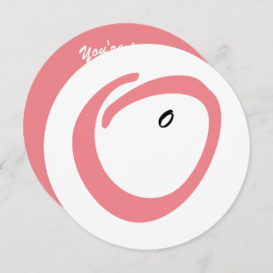 Pink Bauch niedliche Babydusche Einladung