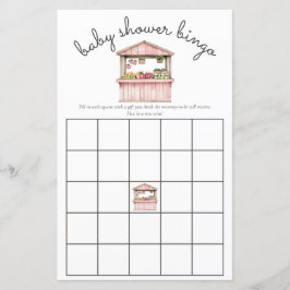 Pink Bauern Market Baby Girl Dusche Bingo Spiel