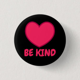 Pink Be Kind - Herzform Button