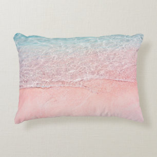 Pink Beach und Splash Wave Dekokissen
